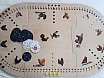 Très joli plateau de 4 à 6 personnes, fait main. Notez les petites cartes trop mignonnes en cercle. Inspirant ! - Acheter ou fabriquer son plateau de TOC ?